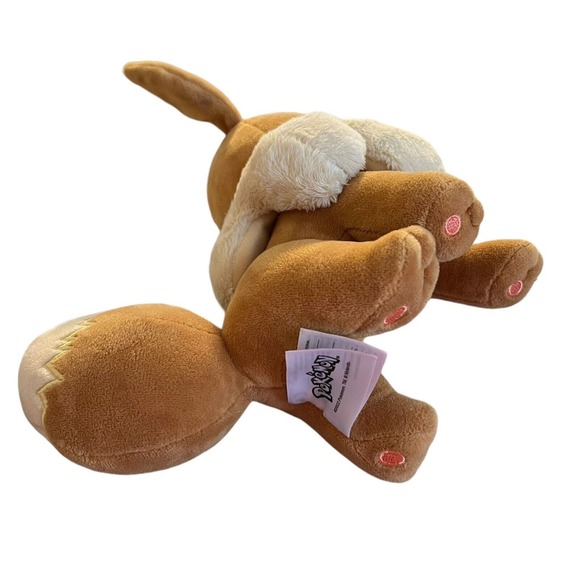 Eevee Pokemon 2022 Stuffed Plush 8” Brown Ears,Embroidered Features,W/ Tush Tags - Picture 5 of 8